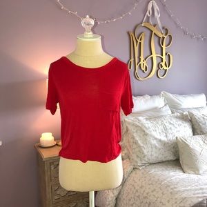 Red Cropped T-Shirt